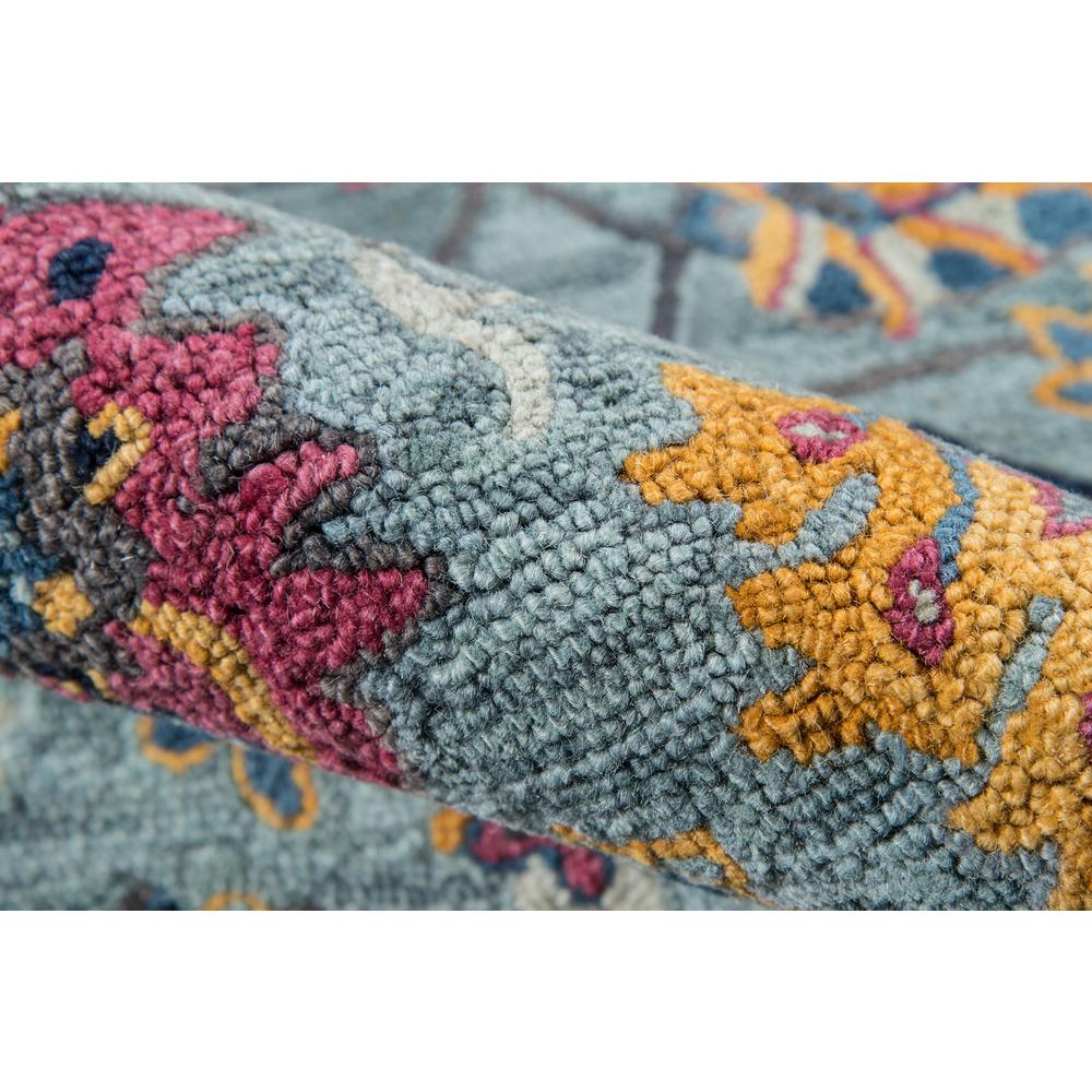 Traditional Rectangle Area Rug, Blue, 6' X 9'