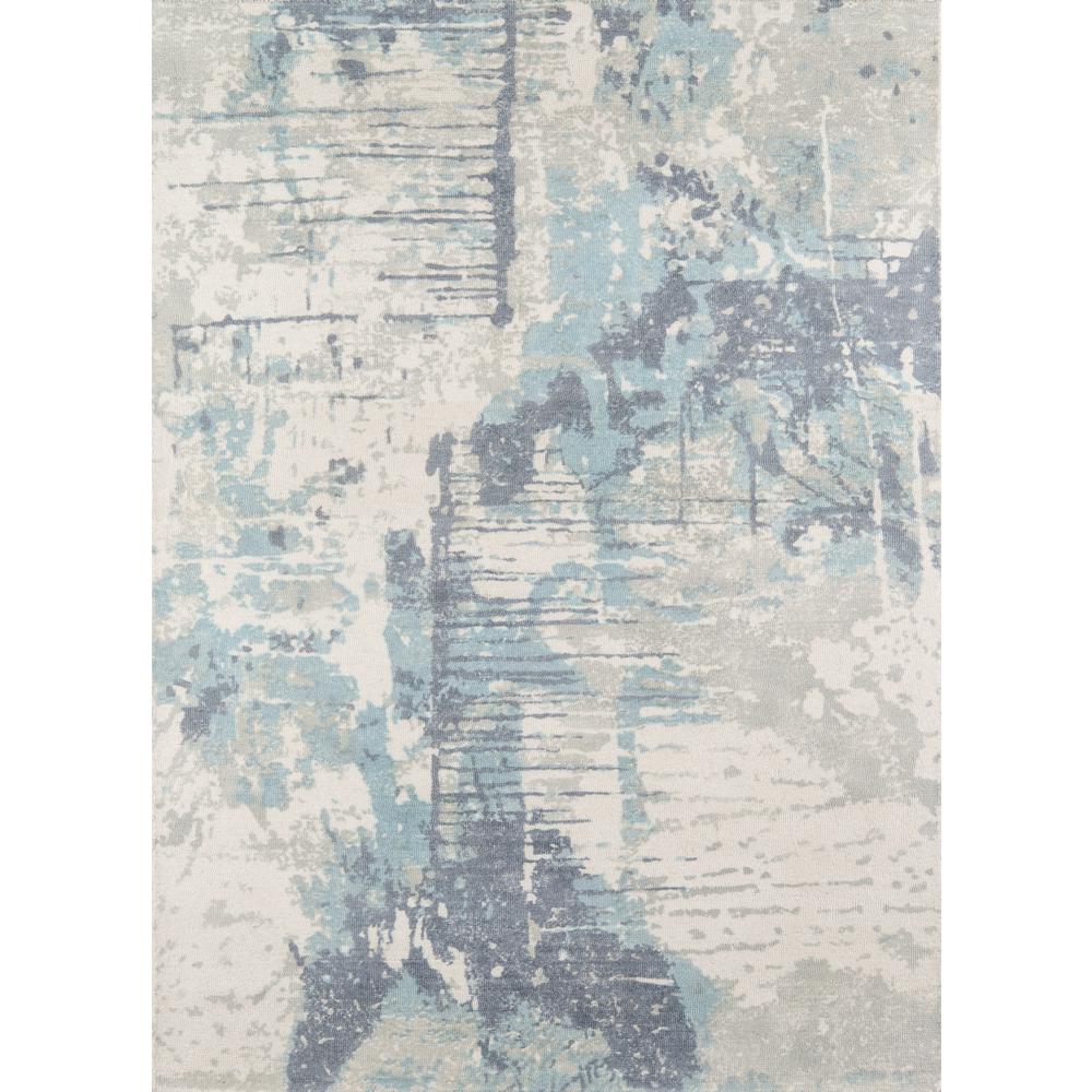 Casual Rectangle Area Rug, Blue, 7'6" X 9'6"