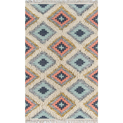 Contemporary Rectangle Area Rug, Multi, 7'6" X 9'6"