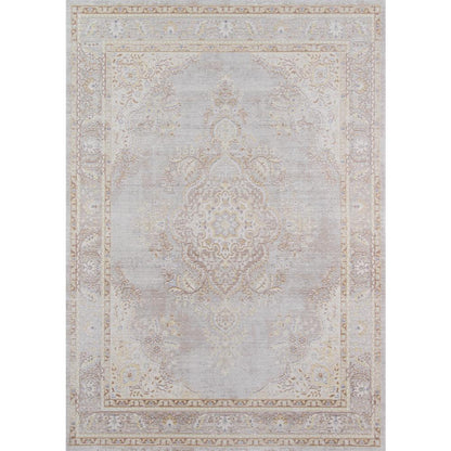 Traditional Rectangle Area Rug, Grey, 7'10" X 10'6"