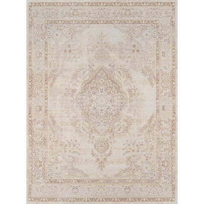 Traditional Rectangle Area Rug, Ivory, 7'10" X 10'6"