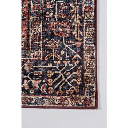 Traditional Rectangle Area Rug, Rust, 6' X 9'