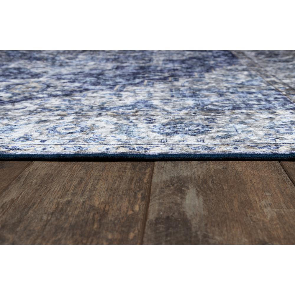 Traditional Rectangle Area Rug, Blue, 6' X 9'