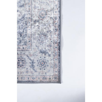 Traditional Rectangle Area Rug, Grey, 6' X 9'