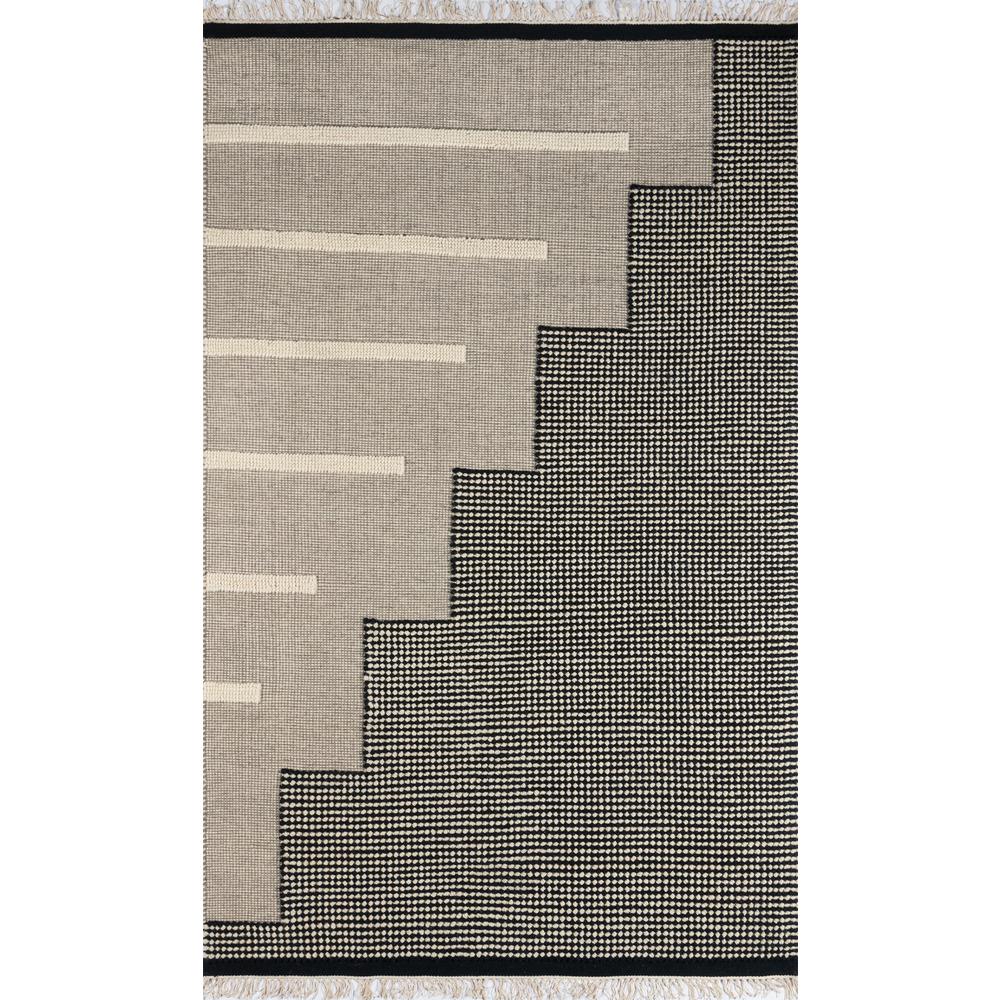 Contemporary Rectangle Area Rug, Black, 7'9" X 9'9"