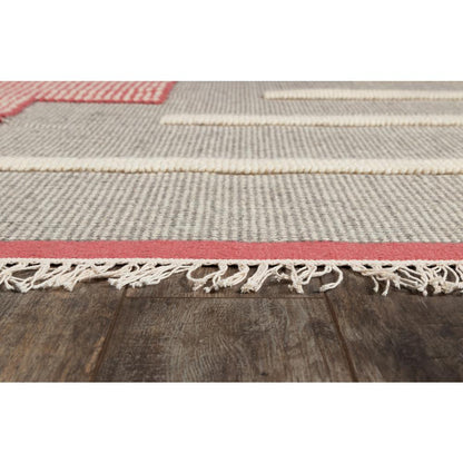 Contemporary Rectangle Area Rug, Pink, 7'9" X 9'9"