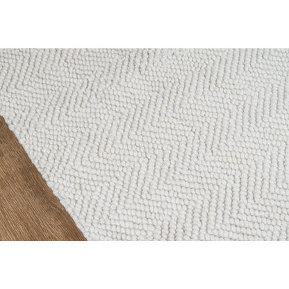 Contemporary Rectangle Area Rug, Ivory, 7'9" X 9'9"