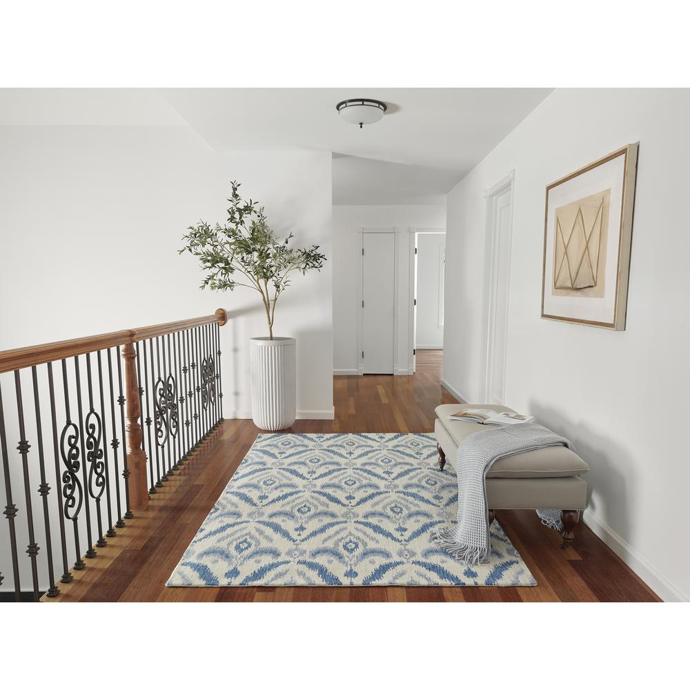 Transitional Rectangle Area Rug, Blue, 8' X 10'