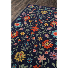 Casual Rectangle Area Rug, Navy, 8' X 10'