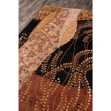 Contemporary Rectangle Area Rug, Black, 5'3" X 8'