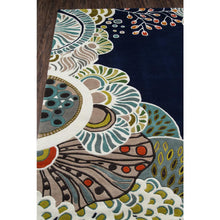 Casual Rectangle Area Rug, Navy, 5'3" X 8'