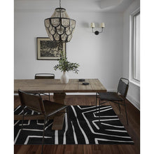 Contemporary Rectangle Area Rug, Black, 7'10" X 9'10"