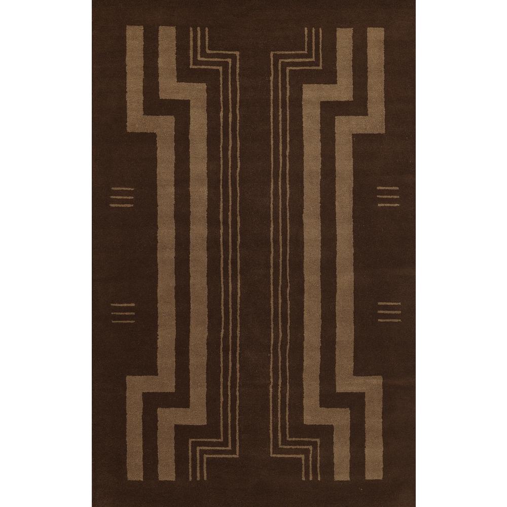 Contemporary Rectangle Area Rug, Brown, 8' X 10'