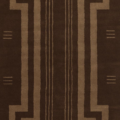 Contemporary Rectangle Area Rug, Brown, 8' X 10'