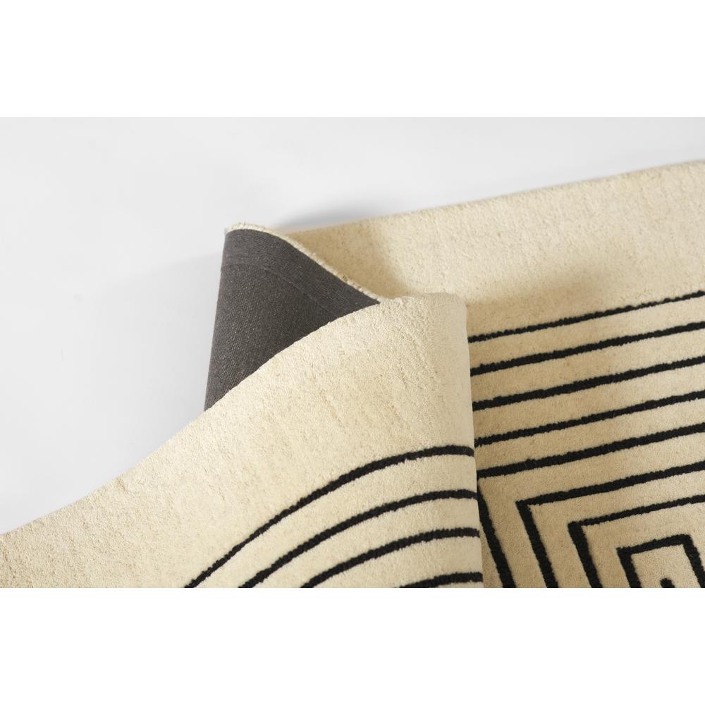 Contemporary Rectangle Area Rug, White, 8' X 10'