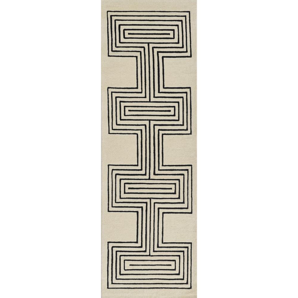 Contemporary Rectangle Area Rug, White, 8' X 10'