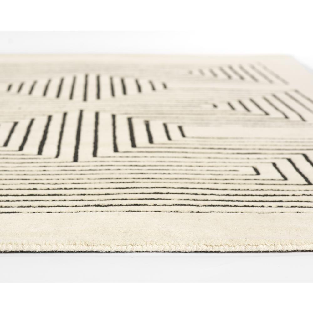 Contemporary Rectangle Area Rug, White, 8' X 10'
