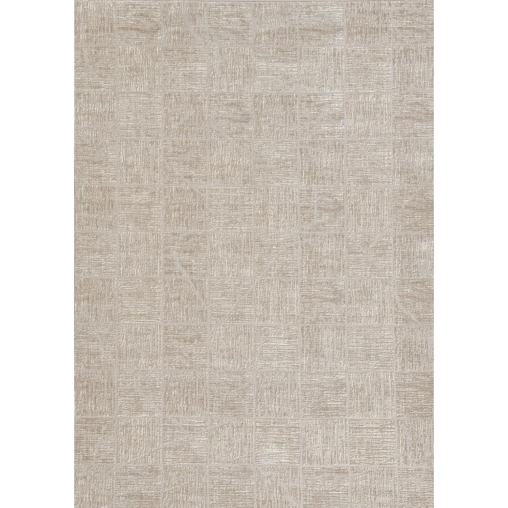 Contemporary Rectangle Area Rug, Beige, 9' X 12'