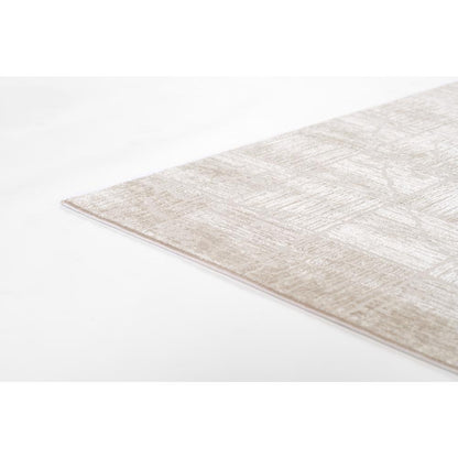 Contemporary Rectangle Area Rug, Beige, 9' X 12'