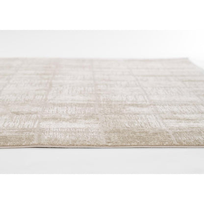 Contemporary Rectangle Area Rug, Beige, 9' X 12'