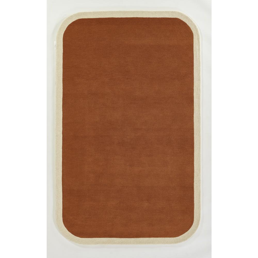Contemporary Rectangle Area Rug, Copper, 8' X 10'