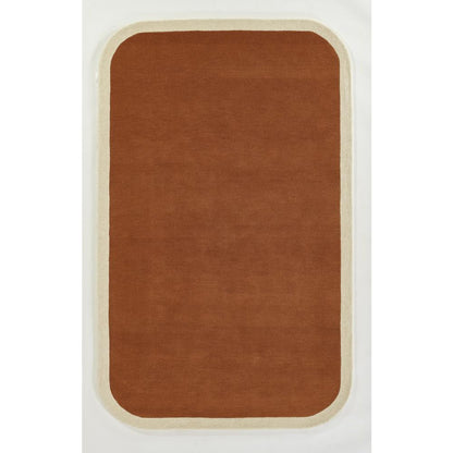 Contemporary Rectangle Area Rug, Copper, 8' X 10'