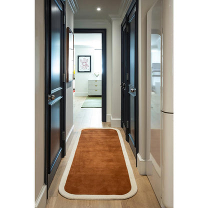 Contemporary Rectangle Area Rug, Copper, 8' X 10'