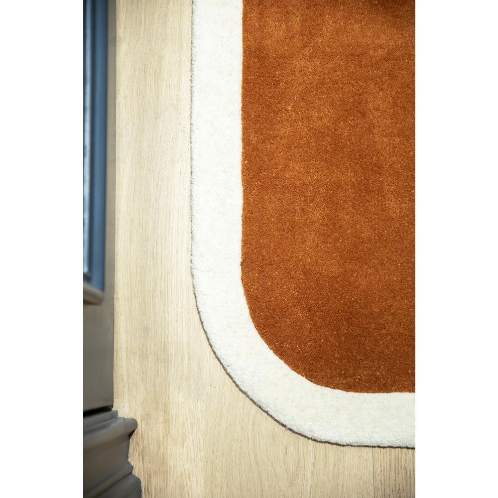 Contemporary Rectangle Area Rug, Copper, 8' X 10'