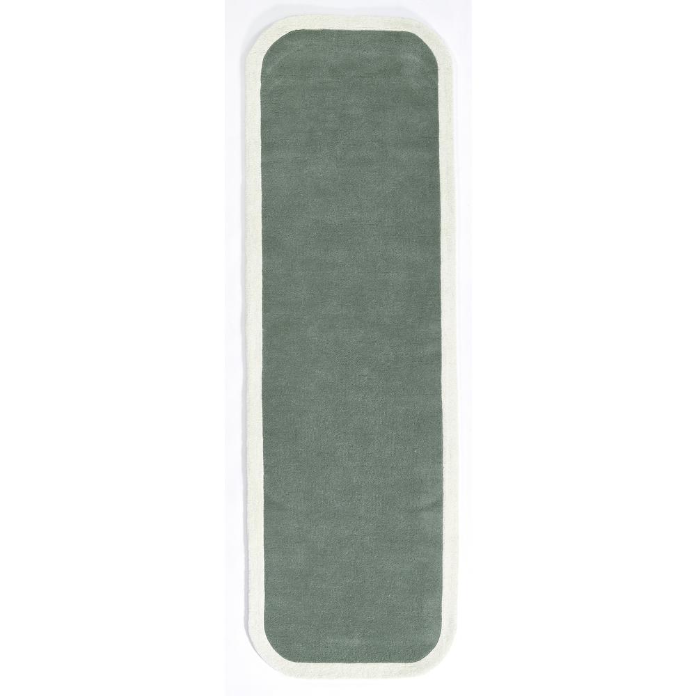 Contemporary Rectangle Area Rug, Green, 8' X 10'