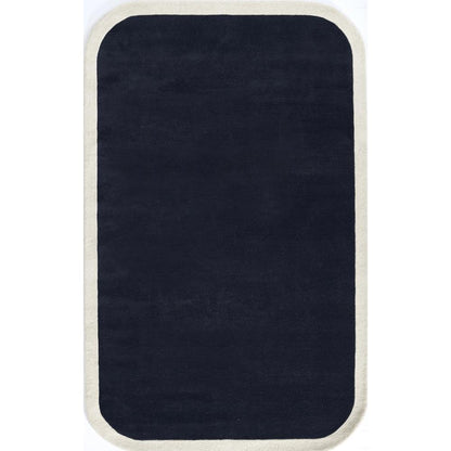 Contemporary Rectangle Area Rug, Navy, 8' X 10'