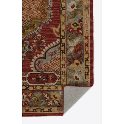 Traditional Rectangle Area Rug, Red, 7'6" X 9'6"