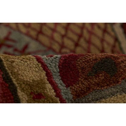 Traditional Rectangle Area Rug, Red, 7'6" X 9'6"
