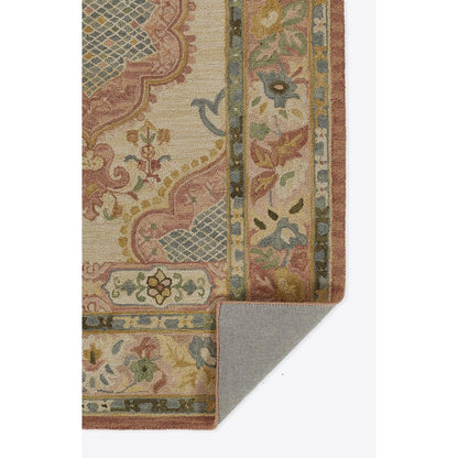 Traditional Rectangle Area Rug, Rose, 7'6" X 9'6"