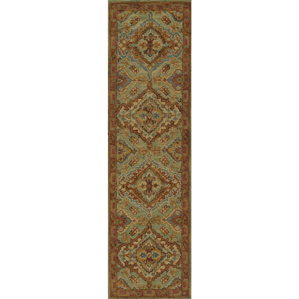 Traditional Rectangle Area Rug, Blue, 7'6" X 9'6"