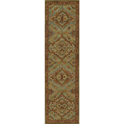 Traditional Rectangle Area Rug, Blue, 7'6" X 9'6"