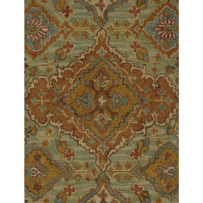 Traditional Rectangle Area Rug, Blue, 7'6" X 9'6"