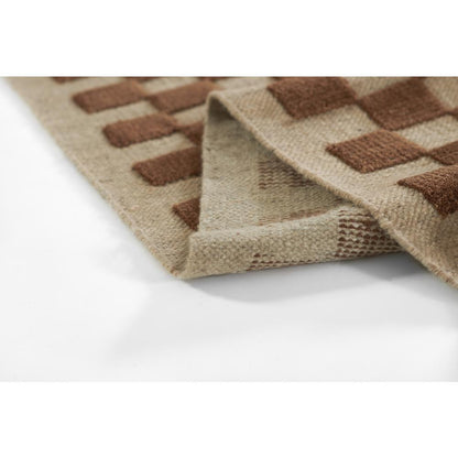 Contemporary Rectangle Area Rug, Brown, 6'3" X 9'