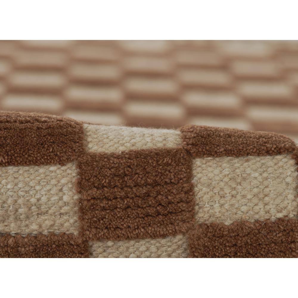 Contemporary Rectangle Area Rug, Brown, 6'3" X 9'
