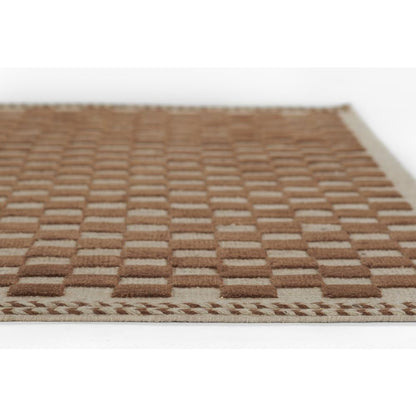 Contemporary Rectangle Area Rug, Brown, 6'3" X 9'