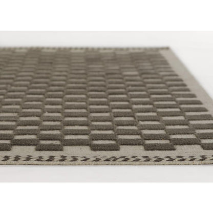 Contemporary Rectangle Area Rug, Charcoal, 6'3" X 9'