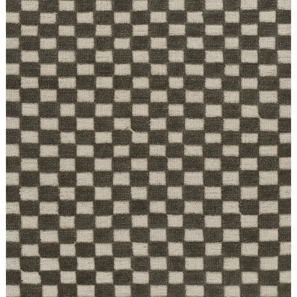 Contemporary Rectangle Area Rug, Charcoal, 6'3" X 9'