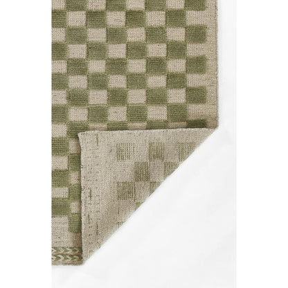 Contemporary Rectangle Area Rug, Green, 6'3" X 9'