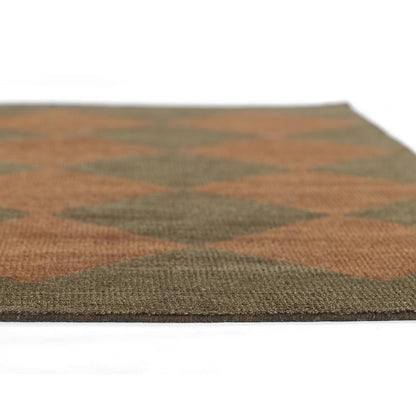 Contemporary Rectangle Area Rug, Copper, 8' X 10'