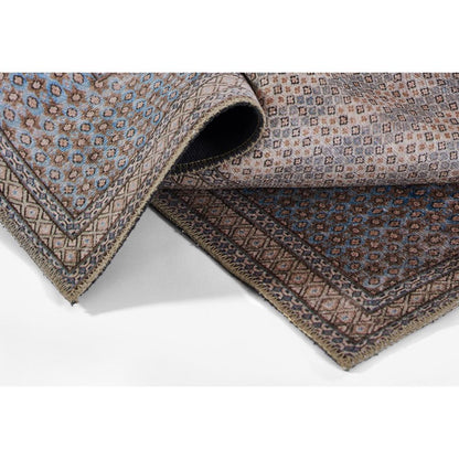 Traditional Rectangle Area Rug, Blue, 5' X 7'6"