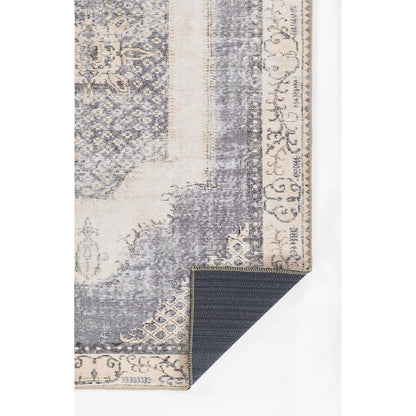 Traditional Rectangle Area Rug, Denim, 5' X 7'6"