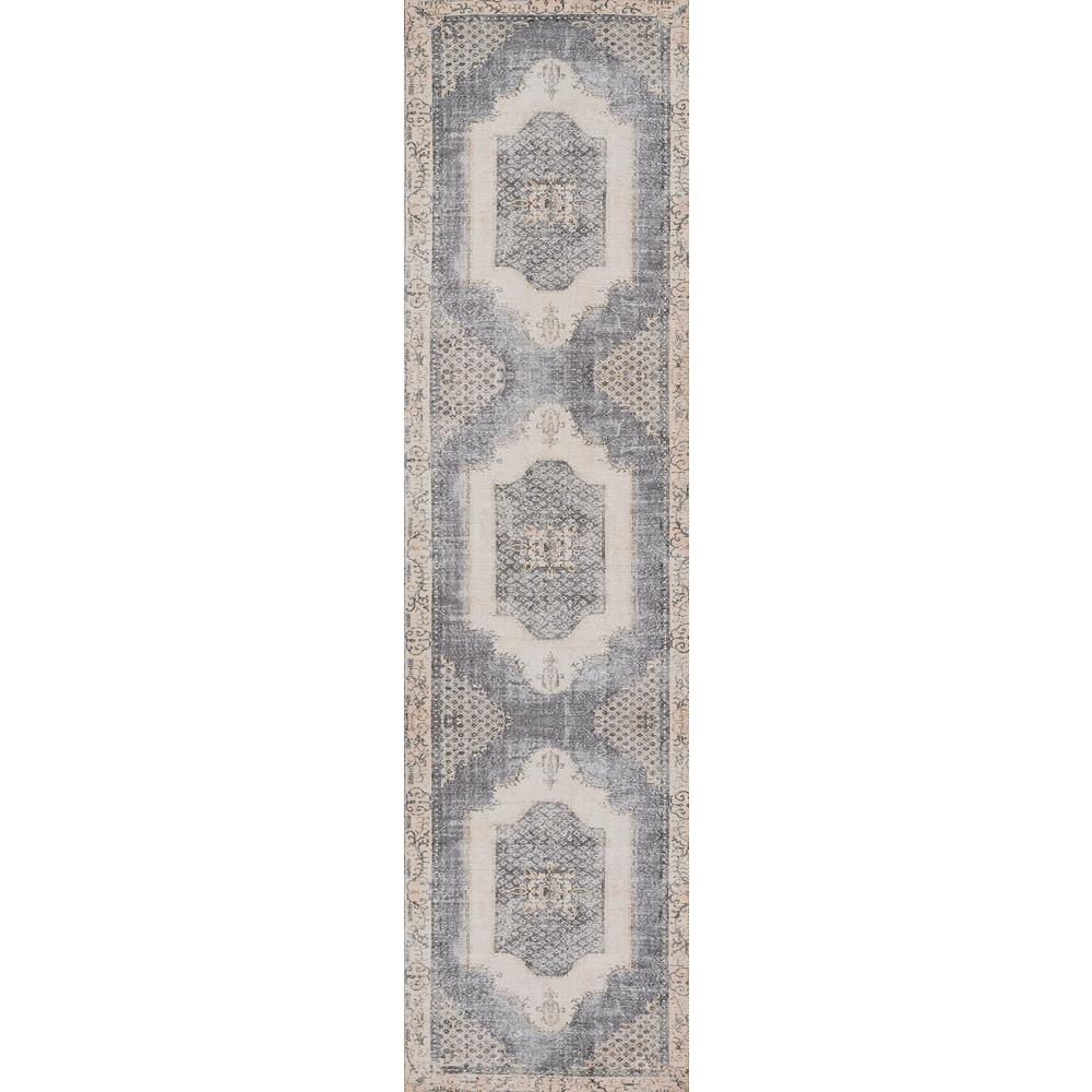 Traditional Rectangle Area Rug, Denim, 5' X 7'6"