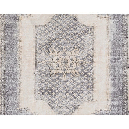 Traditional Rectangle Area Rug, Denim, 5' X 7'6"