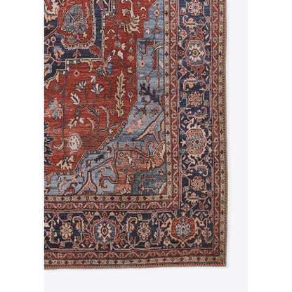 Traditional Rectangle Area Rug, Red, 5' X 7'6"