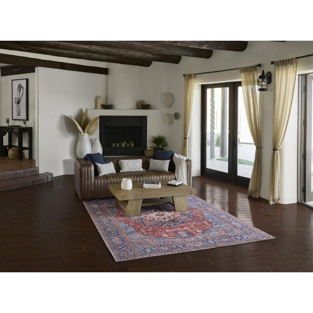 Traditional Rectangle Area Rug, Red, 5' X 7'6"
