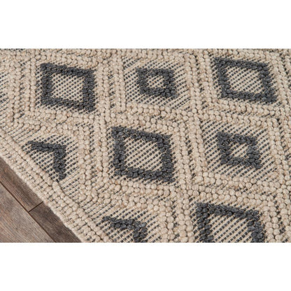 Contemporary Rectangle Area Rug, Beige, 7'9" X 9'9"